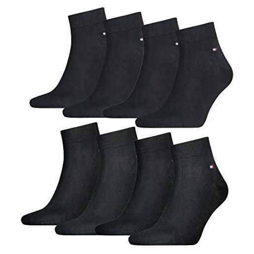 Tommy Hilfiger, set di calzini unisex in confezioni da 4 e da 6 pezzi, 2 x nero 2 x bianco