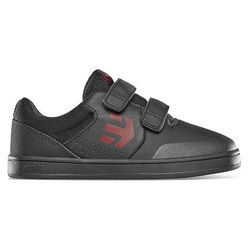 Etnies little kids marana, scarpe da skateboard, black/red/black, 31 eu