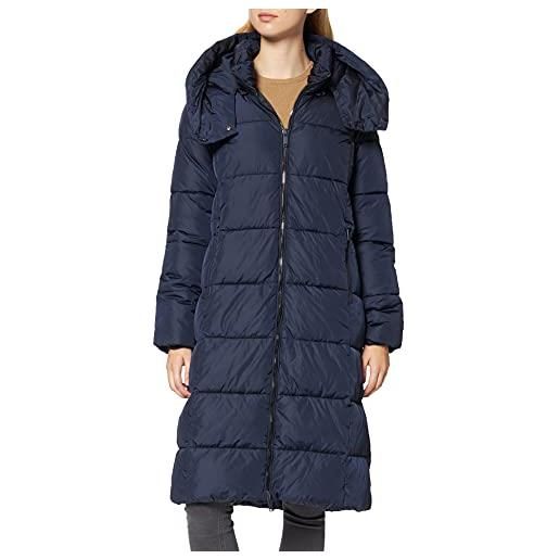 CMP - cappotto in taffetà da donna con cappuccio removibile, black blue, 44