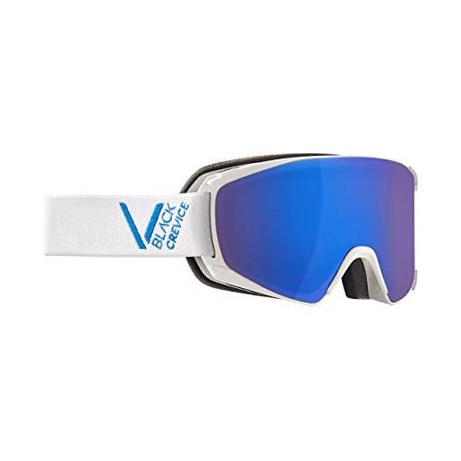 Black Crevice occhiali da sci - schladming - doppio parabrezza, rivestimento anti-appannamento, protezione uv400 (bianco/blu, m (circonferenza testa 55-58 cm)). . 