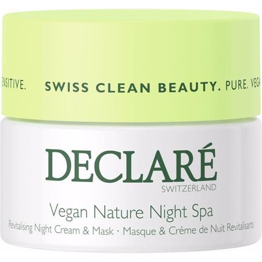 DECLARÉ crema notte rivitalizzante e maschera per pelli sensibili vegan nature night spa (revitalising cream & mask) 50 ml