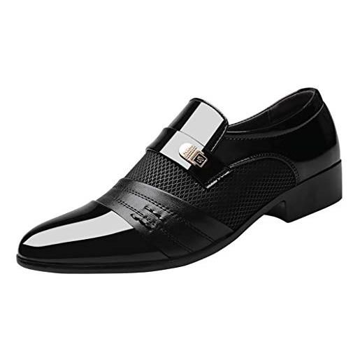Generic scarpe scarpe scarpe uomo vestito business uomini comode matrimonio casual scarpe uomo scarpe in pelle scarpe uomo scarpe blu scuro, nero , 47 eu