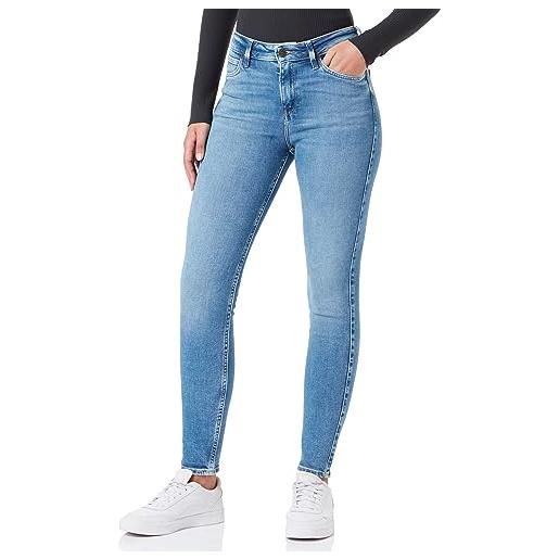 Lee scarlett high jeans, blu, 46 it (32w/31l) donna