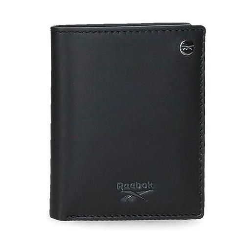 Reebok portafoglio verticale switch con portamonete, taglia unica, nero/bianco, taglia unica, portafoglio verticale con portamonete
