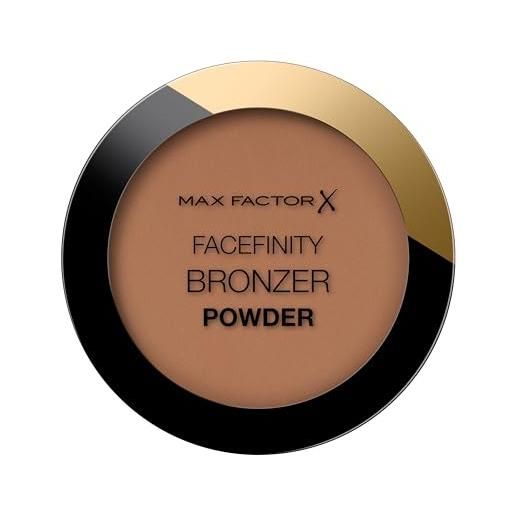 Max Factor facefinity bronzer powder, terra abbronzante dal finish satinato a lunga durata, 002 warm tan