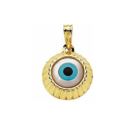 Inmaculada Romero IR ciondolo in oro 18k 14 millimetri turco occhio. [aa1836gr] - personalizzabile - registrazione incluso nel prezzo
