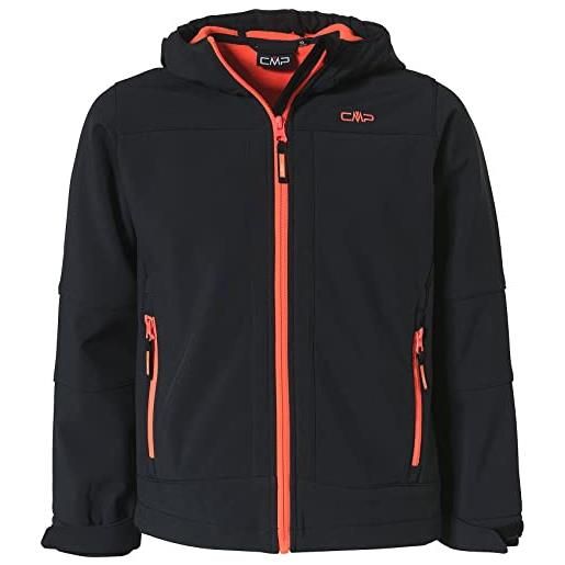 CMP softshell jacket with clima. Protect wp 7,000 technology , boy, antracite-flash orange, 116