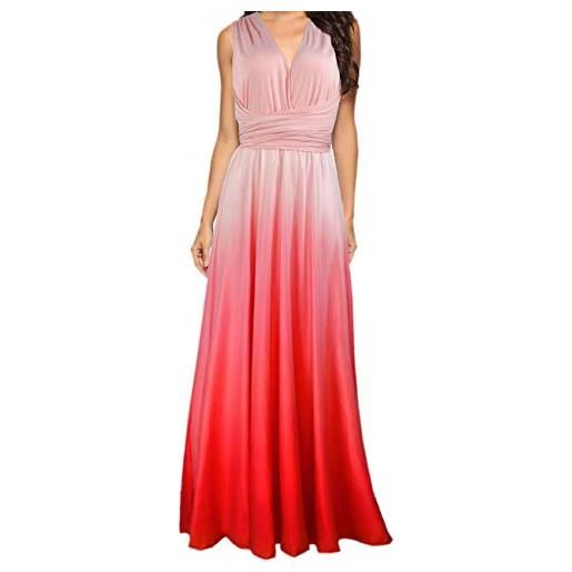 xxxiticat - abito da sera lungo da donna, elegante abito da damigella d'onore, abito da cocktail, per le feste, blu scuro, xl