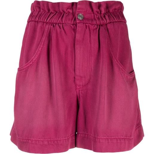 MARANT ÉTOILE shorts con vita raccolta - rosa