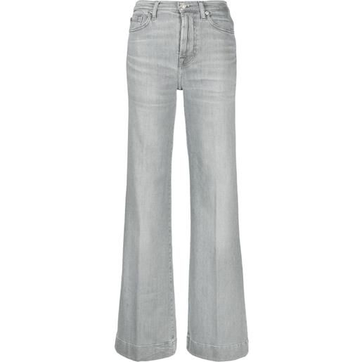 7 For All Mankind jeans svasati a vita alta modern dojo - grigio