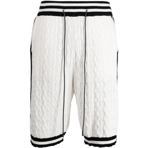 Mostly Heard Rarely Seen shorts sportivi a righe - bianco
