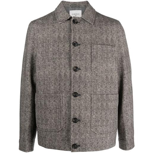 Circolo 1901 giacca-camicia con motivo chevron - nero