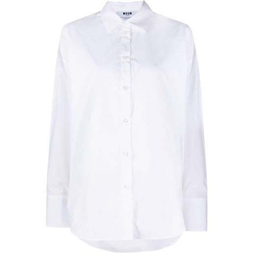 MSGM camicia con ricamo - bianco