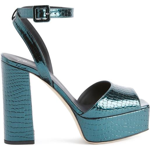 Giuseppe Zanotti sandali new betty con fibbia 120mm - verde