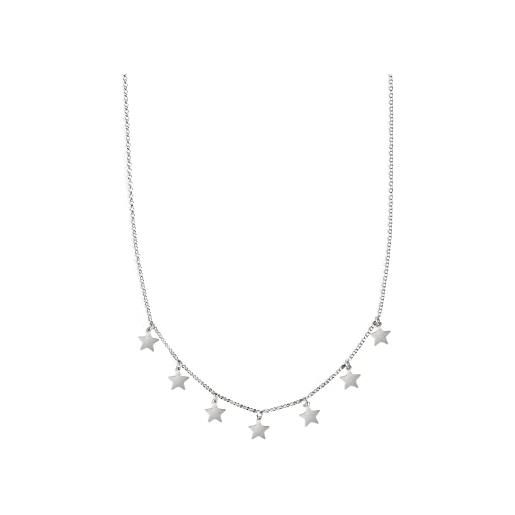 SINGULARU - collana mini stars - pendente in argento sterling 925 con stelle - catena in misura unica - gioielli da donna - placcato in rodio