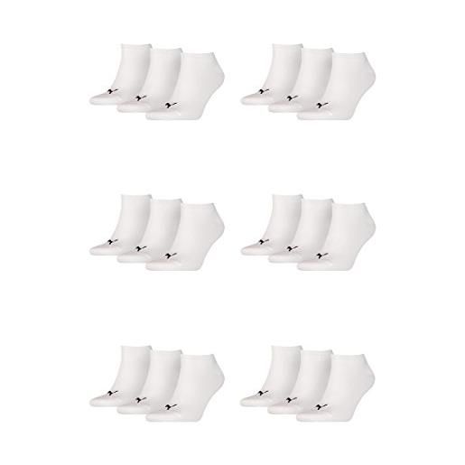 PUMA 18 pair puma sneaker invisible socks unisex mens & ladies, farben: 300 - white, socken & strümpfe: 43-46