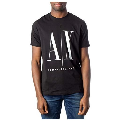 ARMANI EXCHANGE logo icon , t-shirt, uomo, nero, xl