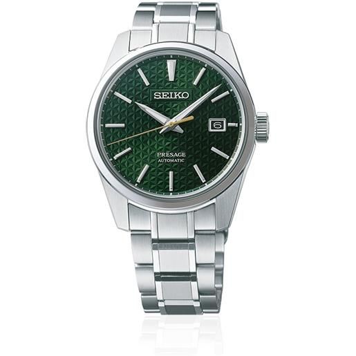 Seiko Watch orologio seiko presage sharp edge quadrante verde con cinturino acciaio