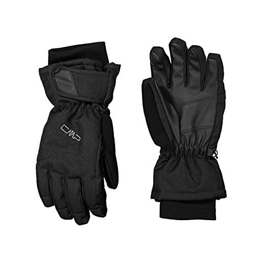 CMP, guanti da sci da uomo in twill, nero, 8