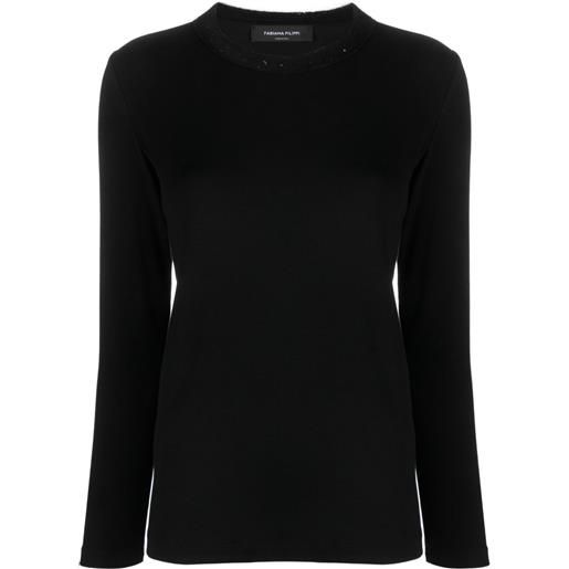 Fabiana Filippi maglione con paillettes - nero