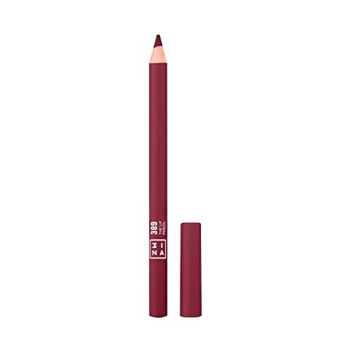 3ina makeup - vegan - cruelty free - the lip pencil 389 - borgogna - formula a lunga durata - colori intensi altamente pigmentati - pennello incorporato - tonalità intense e colorate