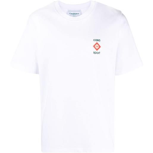 Casablanca t-shirt con stampa casa sport - bianco