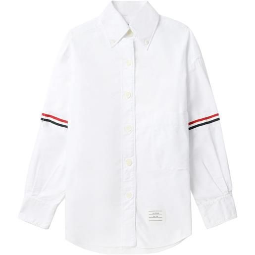 Thom Browne camicia con dettaglio a righe - bianco