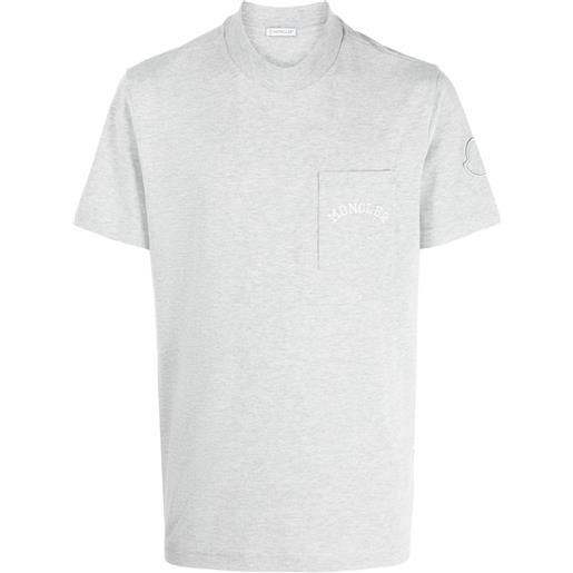 Moncler t-shirt con ricamo - grigio