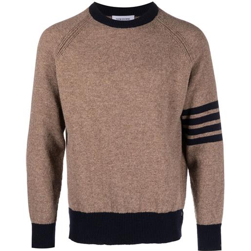 Thom Browne maglione con dettaglio a 4 righe - marrone