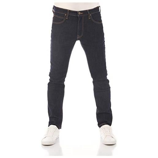 Lee jeans da uomo luke slim fit pantaloni tapered uomo jeans cotone denim stretch blu nero grigio w30 w31 w32 w33 w34 w36 w38, dark grey (lss2pcqj3), 31w x 30l