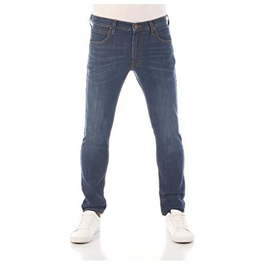 Lee jeans da uomo luke slim fit pantaloni tapered uomo jeans cotone denim stretch blu nero grigio w30 w31 w32 w33 w34 w36 w38, blu (ragnse blue) (lss2sjpj3), 31w x 30l