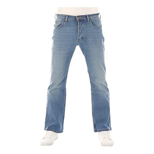 Lee jeans da uomo bootcut denver pantaloni blu jeans uomo cotone stretch denim blu w30 w31 w32 w33 w34 w36 w38 w40 w42 w44, rinse (lss1sj363), 33w / 34l
