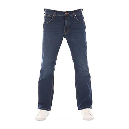 Wrangler jeans da uomo bootcut jacksville pantaloni jeans uomo cotone denim stretch nero blu w30 w31 w32 w33 w34 w36 w38 w40 w42 w44, vintage worn (wss5kn95z), 38w x 32l