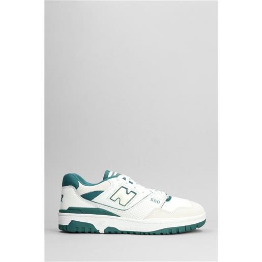 New Balance sneakers 550 in pelle e tessuto bianco