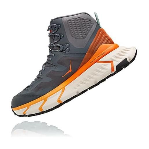 Hoka m tennine hike gtx, scarpe da escursionismo unisex-adulto, castlerock/persimmon orange, 45 1/3 eu