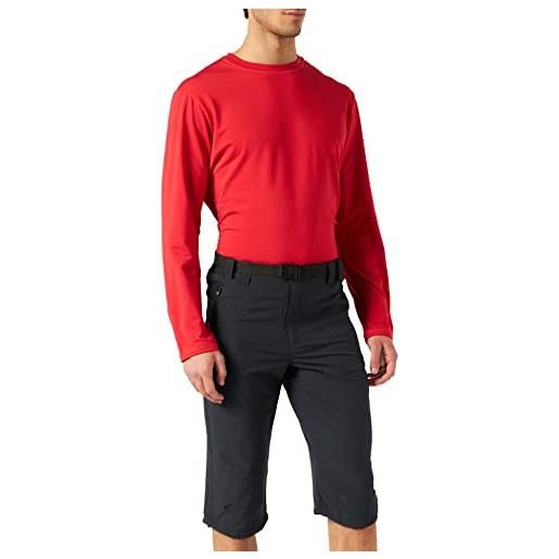CMP - pantaloni capri elasticizzati da uomo, nero, 48