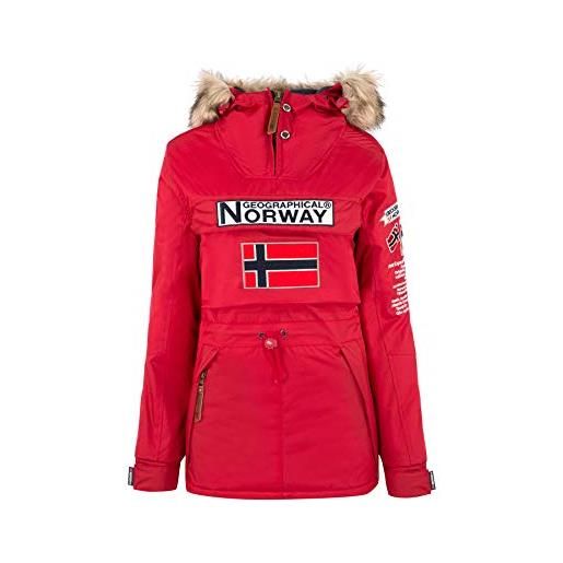Geographical Norway bridget lady - fascia calda autunno inverno donna - cappotto cappuccio pelliccia sintetica - giacca parka antivento - abito ideale donne sciatrici (marino m-taglia 2)