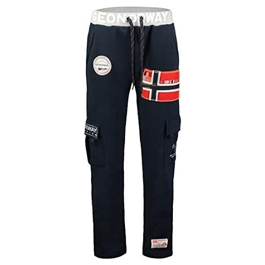 Geographical Norway mycargo men - pantaloni jogging stampati in stile casual - abbigliamento sportivo di qualità confortevole - pantaloni da ginnastica casual cotone da uomo (grigio_scuro l)