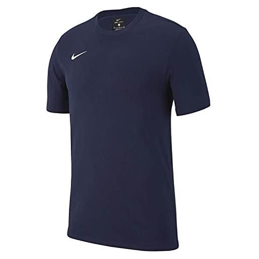 Nike polo tm club19 ss, t-shirt unisex bambini, multicolore (obsidian/obsidian/obsidian/white), xs