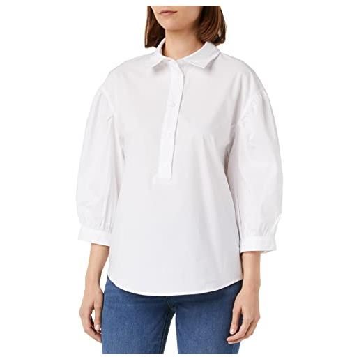 Sisley camicetta 5fualq03a camicia da donna, bianco 101, s