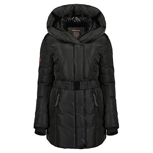 GEO NORWAY ablackstone lady - parka grande da donna - cappotto invernale caldo - giacca a maniche lunghe cappotti casual (nero m taglia 2)