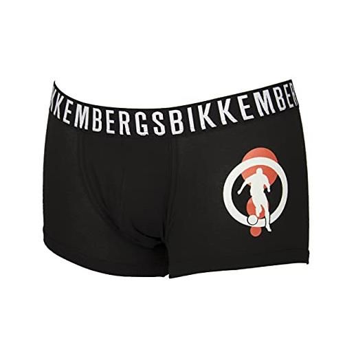 Bikkembergs boxer parigamba uomo underwear articolo vbkt04993 pupino 3 dots trunk, 2000 nero - black, l