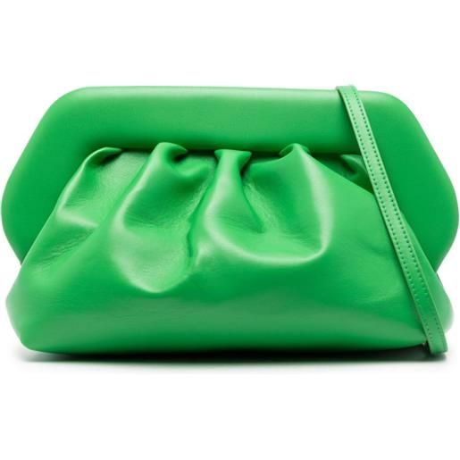 Themoirè bios gathered clutch bag - verde