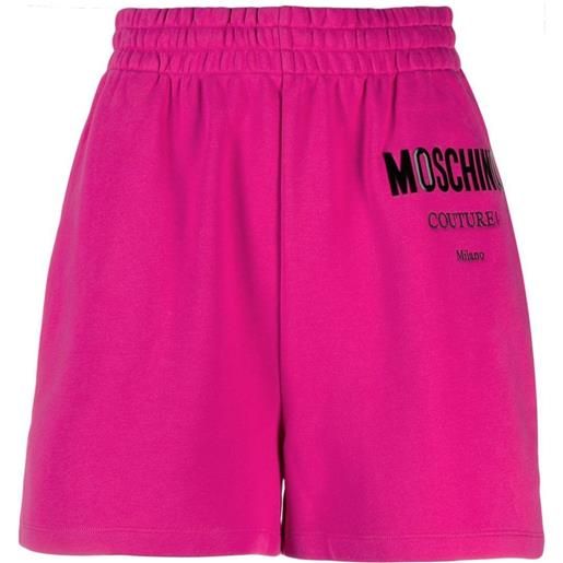Moschino shorts sportivi con stampa - rosa
