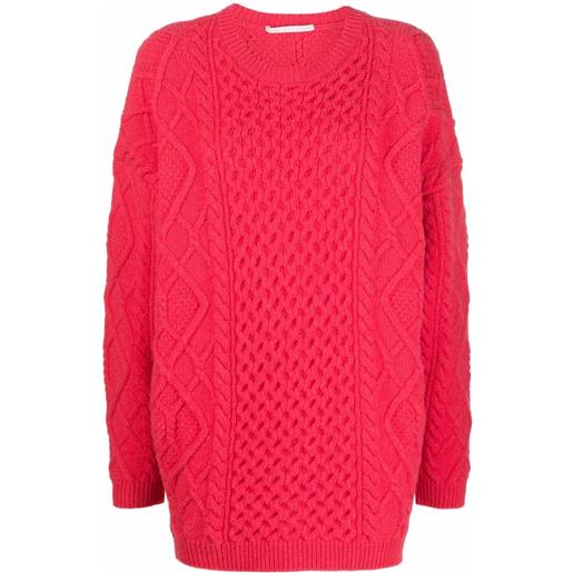 Stella McCartney maglione girocollo aran - rosa