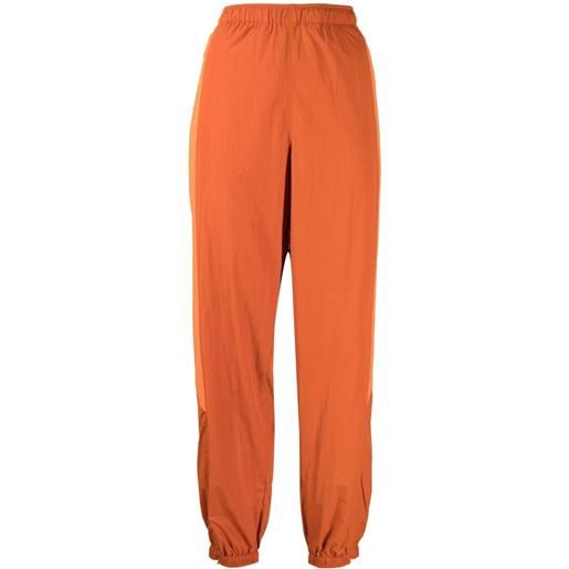 Y-3 pantaloni sportivi con inserti - arancione