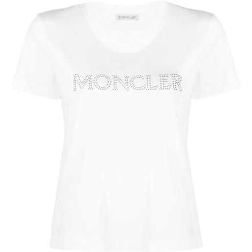 Moncler logo-embellished cotton t-shirt - bianco
