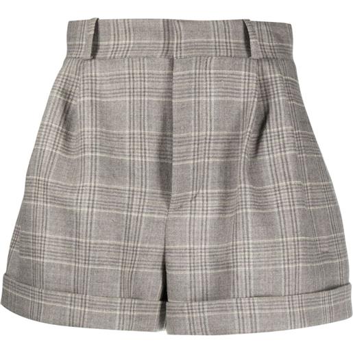The Mannei kudebi plaid-check shorts - grigio