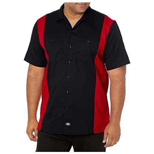 Dickies two tone t-shirt, multicolore (black/english red), medium (taglia produttore: med'm) uomo