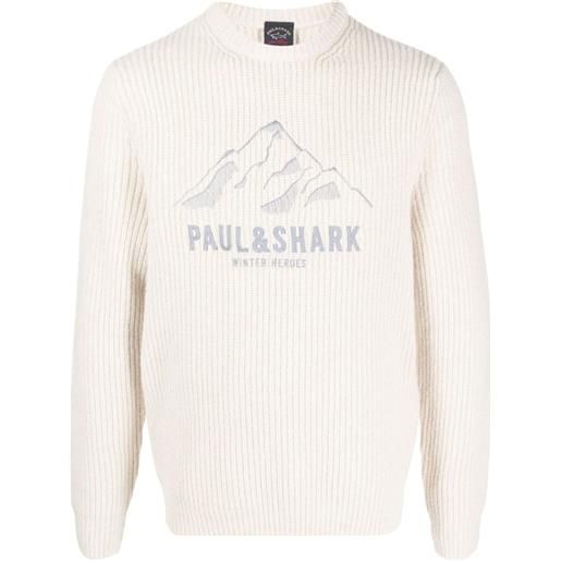 Paul & Shark maglione con ricamo - toni neutri